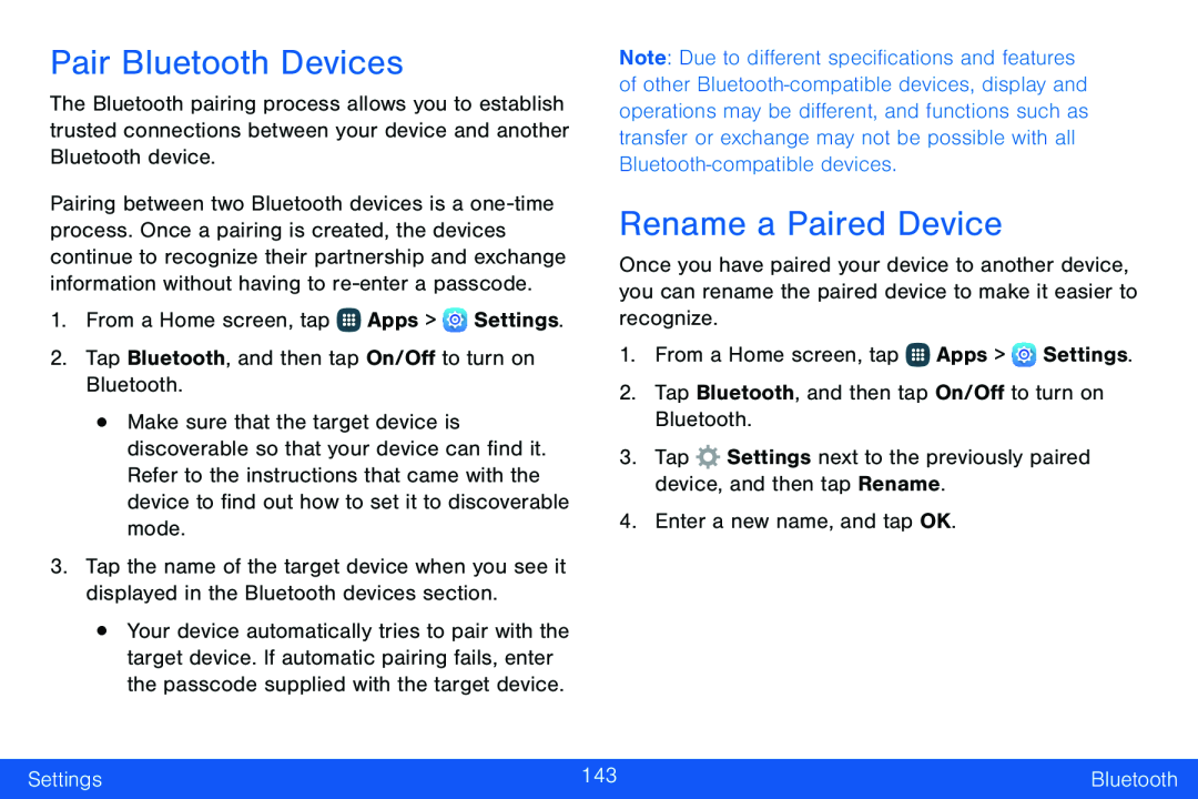 Rename a Paired Device Galaxy Note Edge Verizon