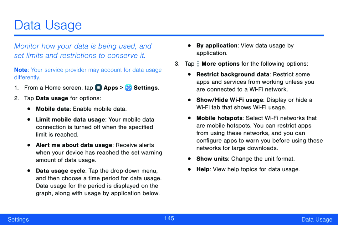 Data Usage Galaxy Note Edge Verizon