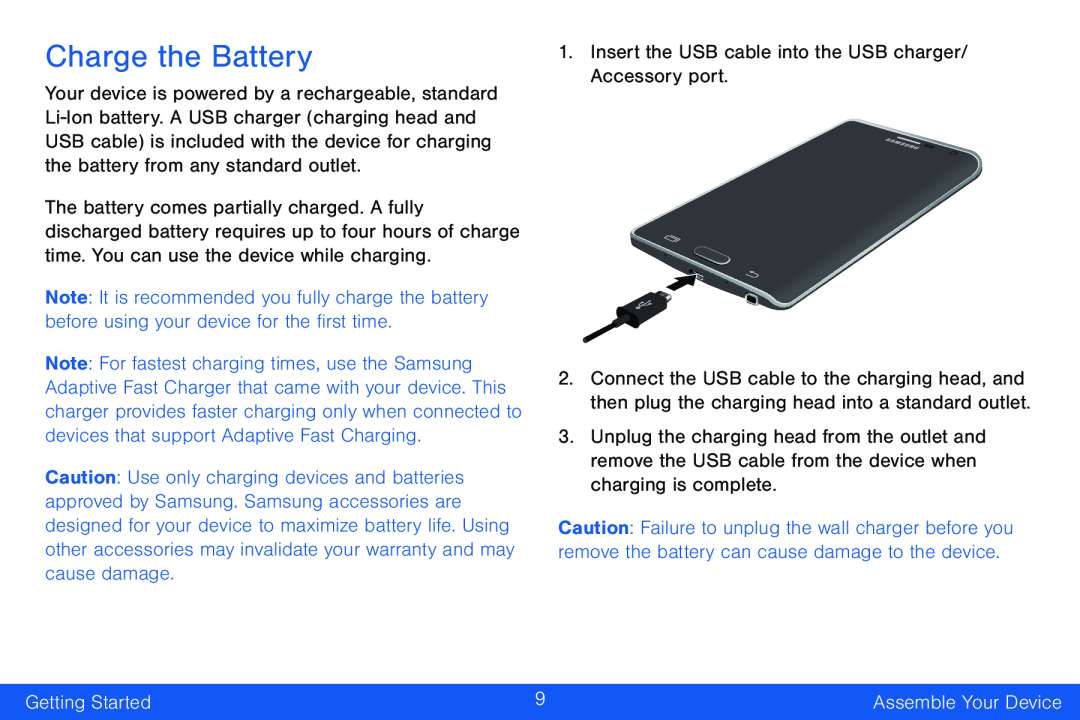 Charge the Battery Galaxy Note Edge Verizon