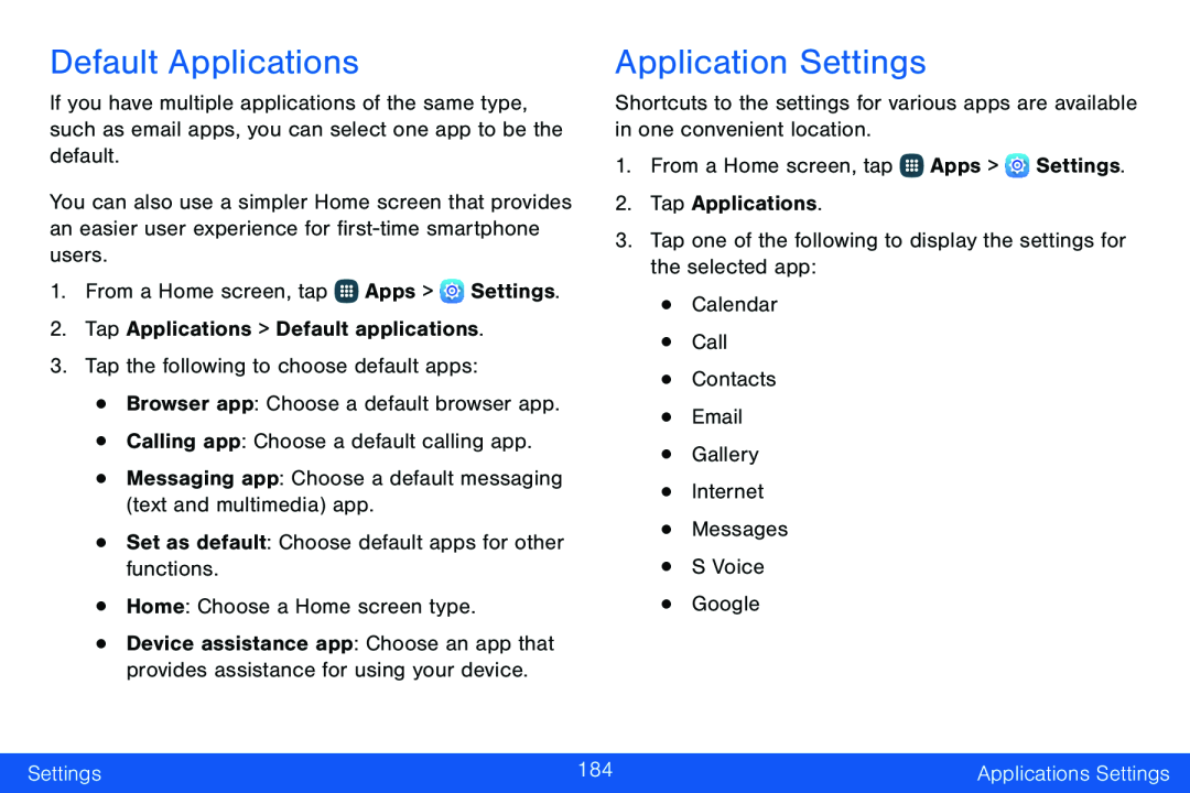 Application Settings Galaxy Note Edge Verizon