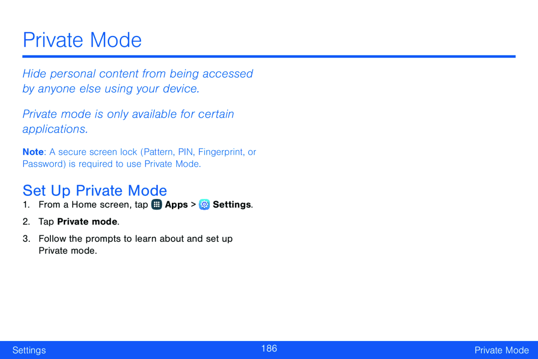 Hide personal content from being accessed by anyone else using your device Galaxy Note Edge Verizon