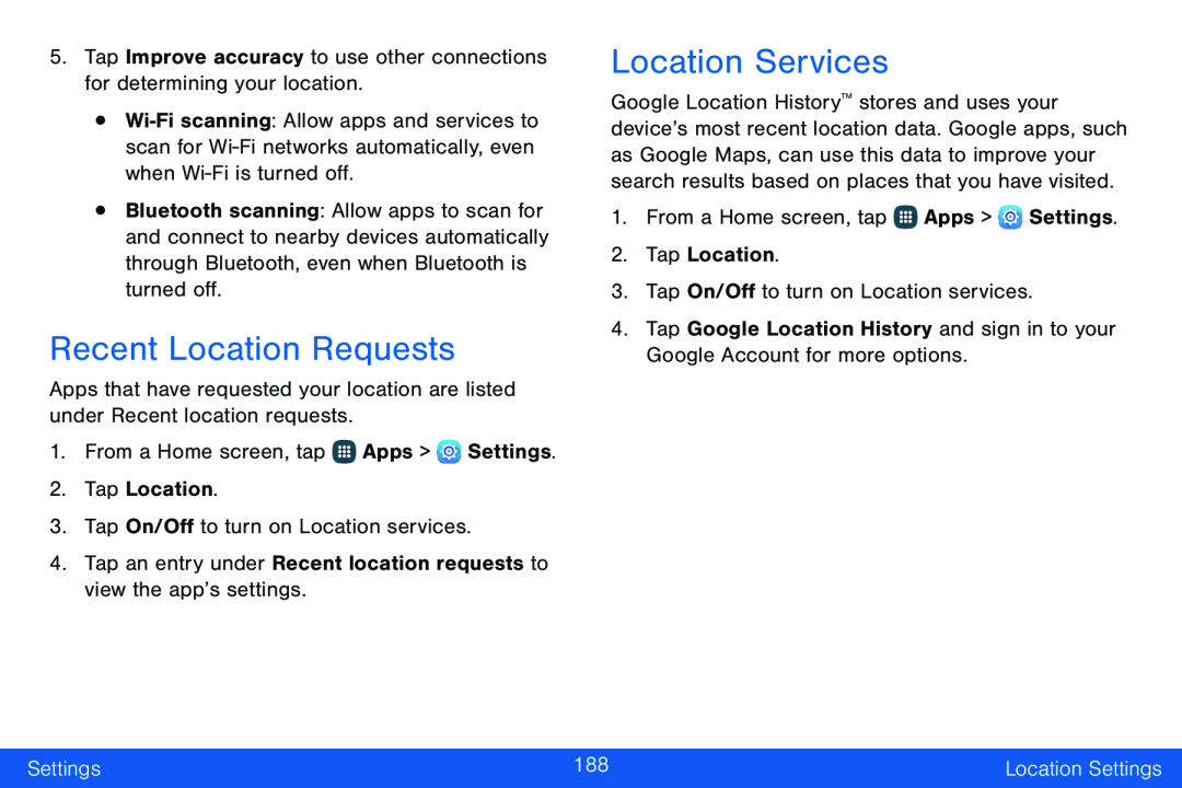 Location Services Galaxy Note Edge Verizon