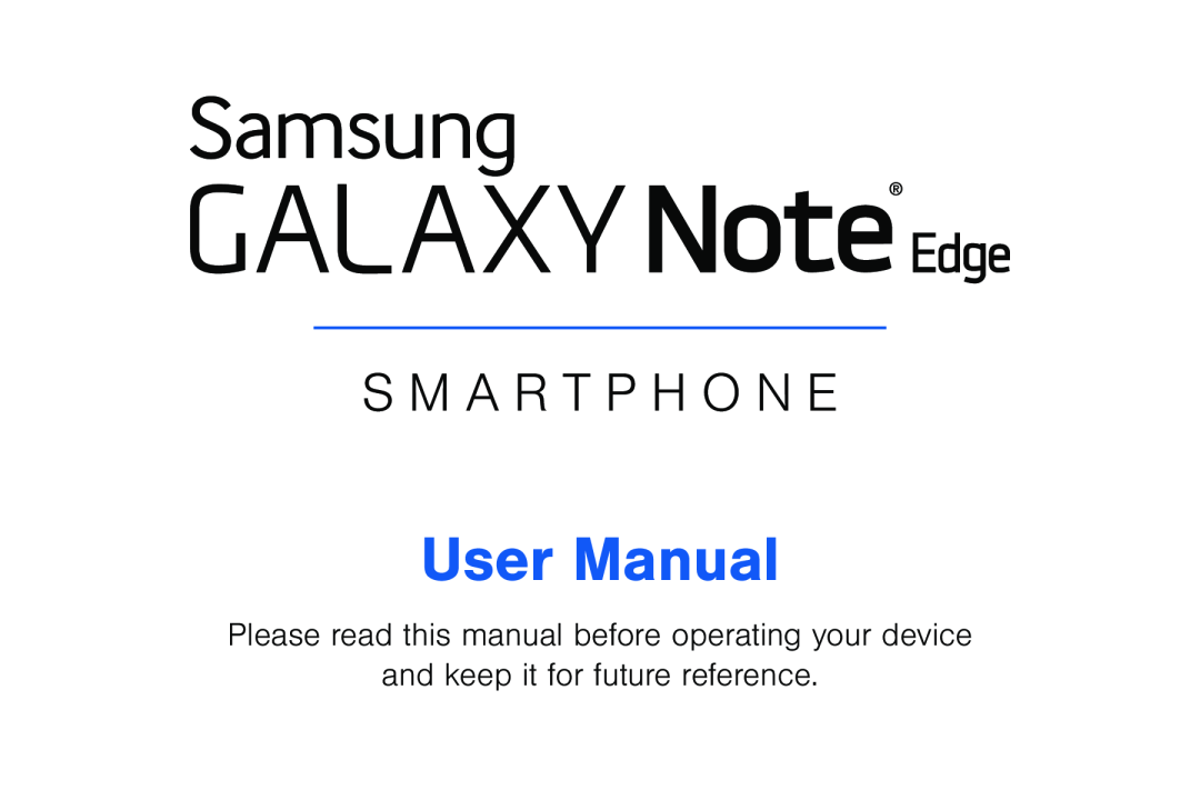 User Manual Galaxy Note Edge Verizon