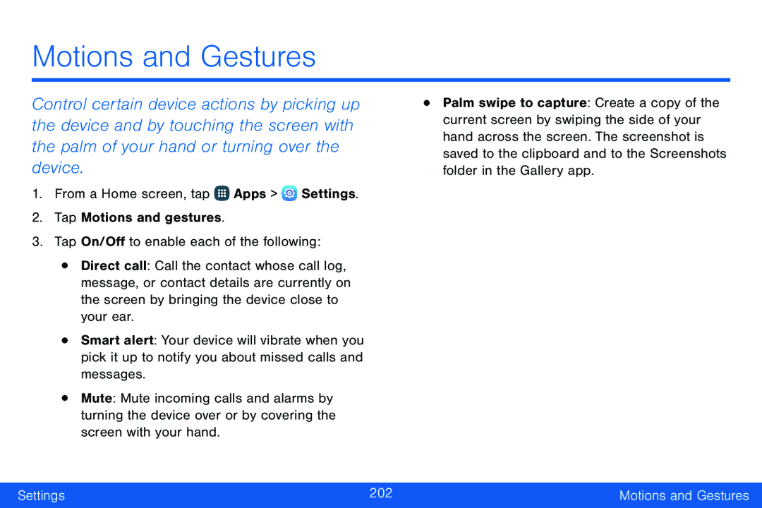 Motions and Gestures Galaxy Note Edge Verizon