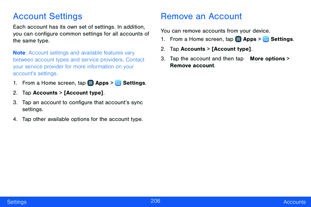 Account Settings Galaxy Note Edge Verizon