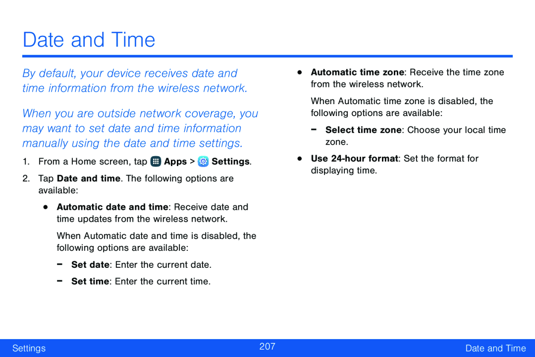 Date and Time Galaxy Note Edge Verizon