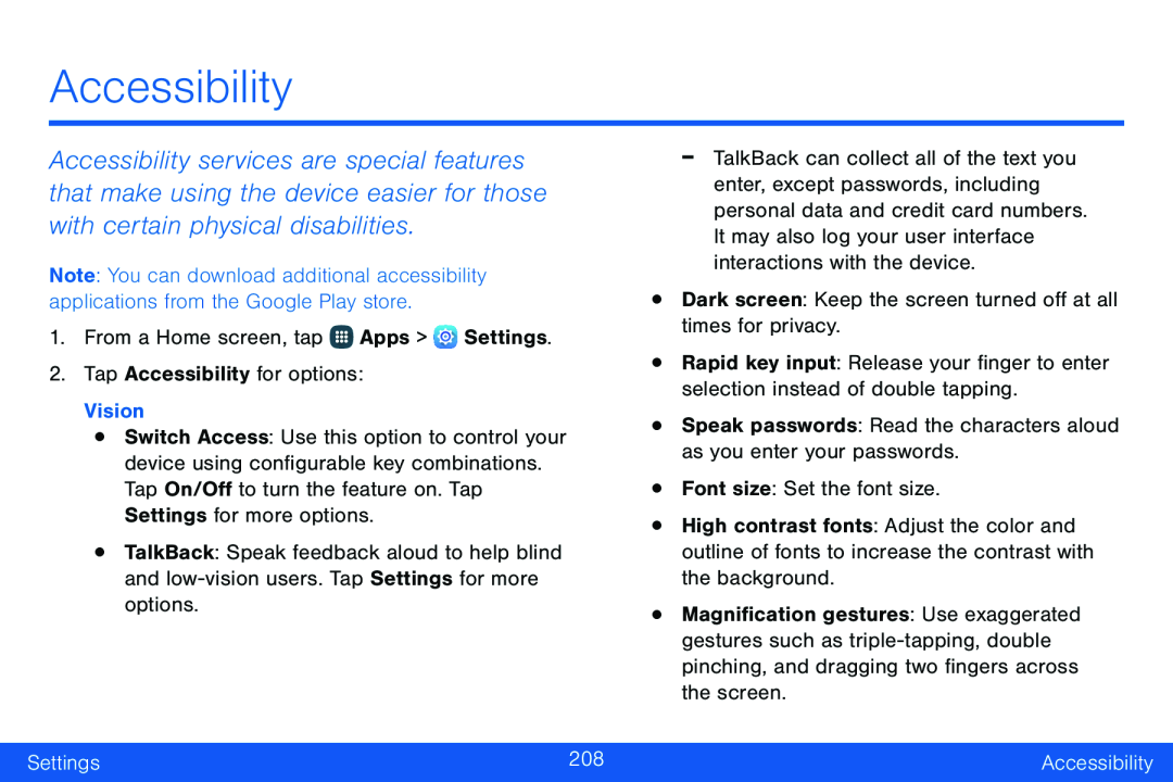 Accessibility Galaxy Note Edge Verizon