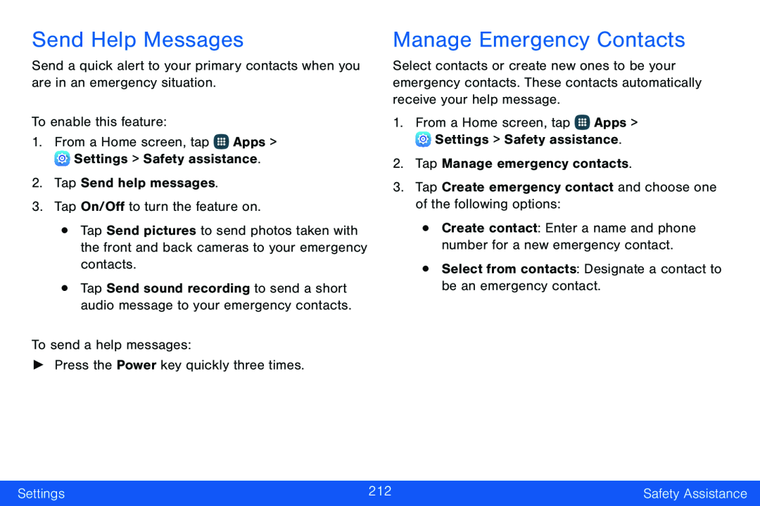 Send Help Messages Galaxy Note Edge Verizon