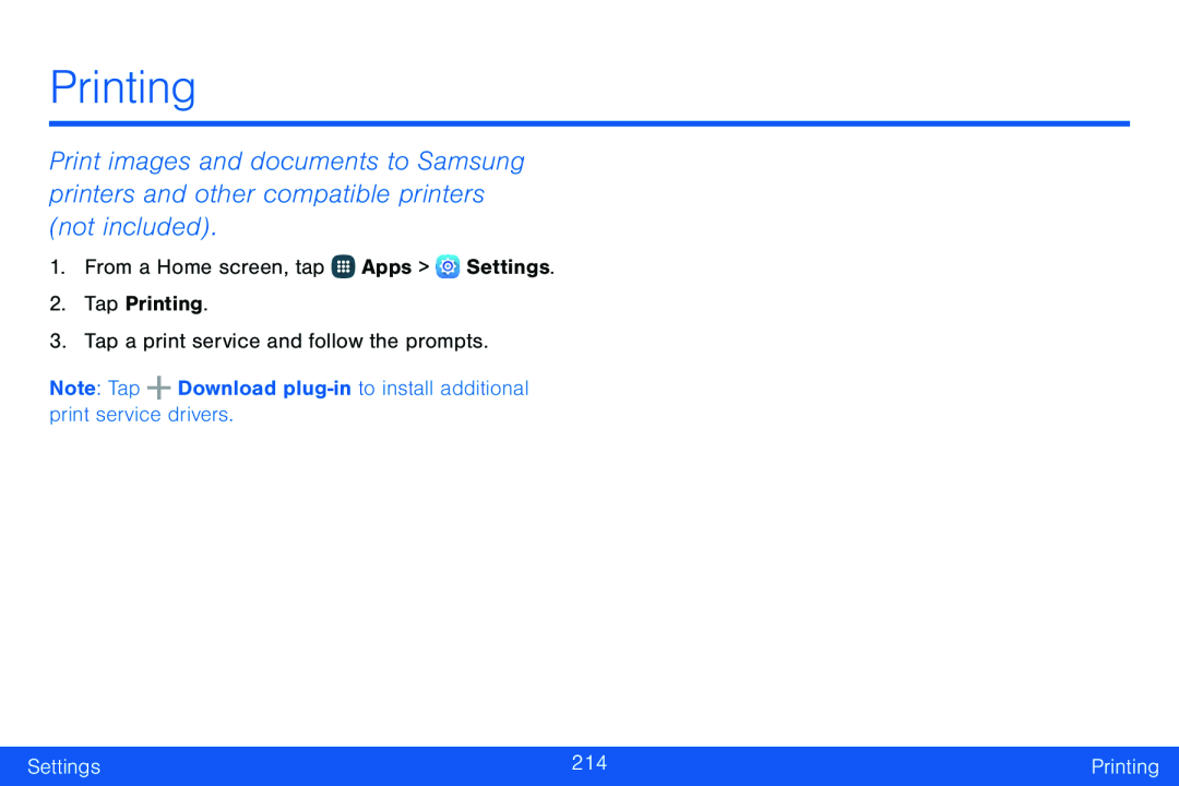 Printing Galaxy Note Edge Verizon