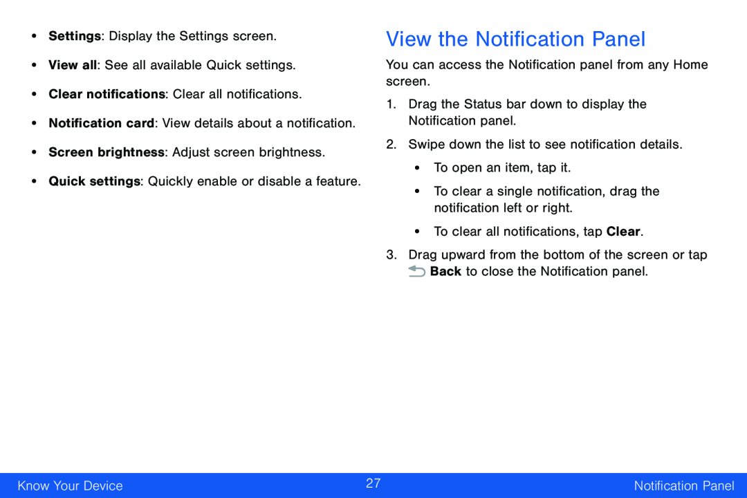 View the Notification Panel Galaxy Note Edge Verizon