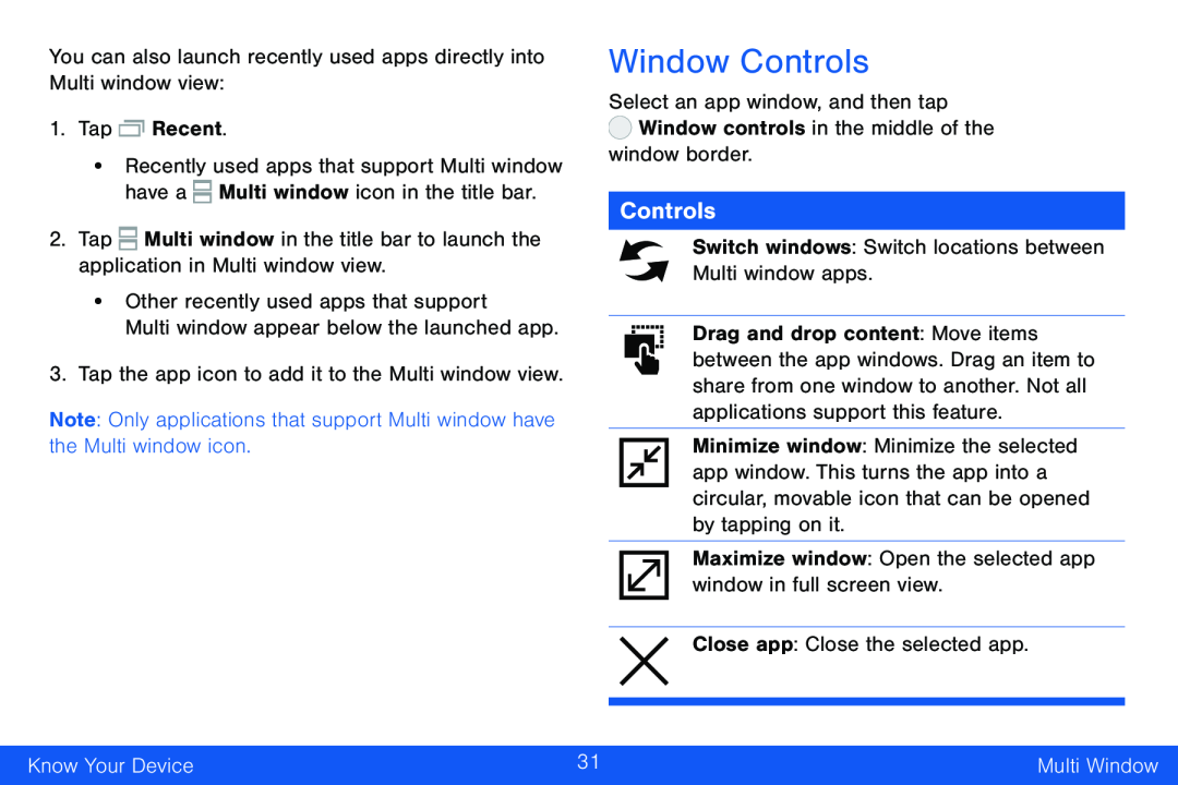 Window Controls Galaxy Note Edge Verizon