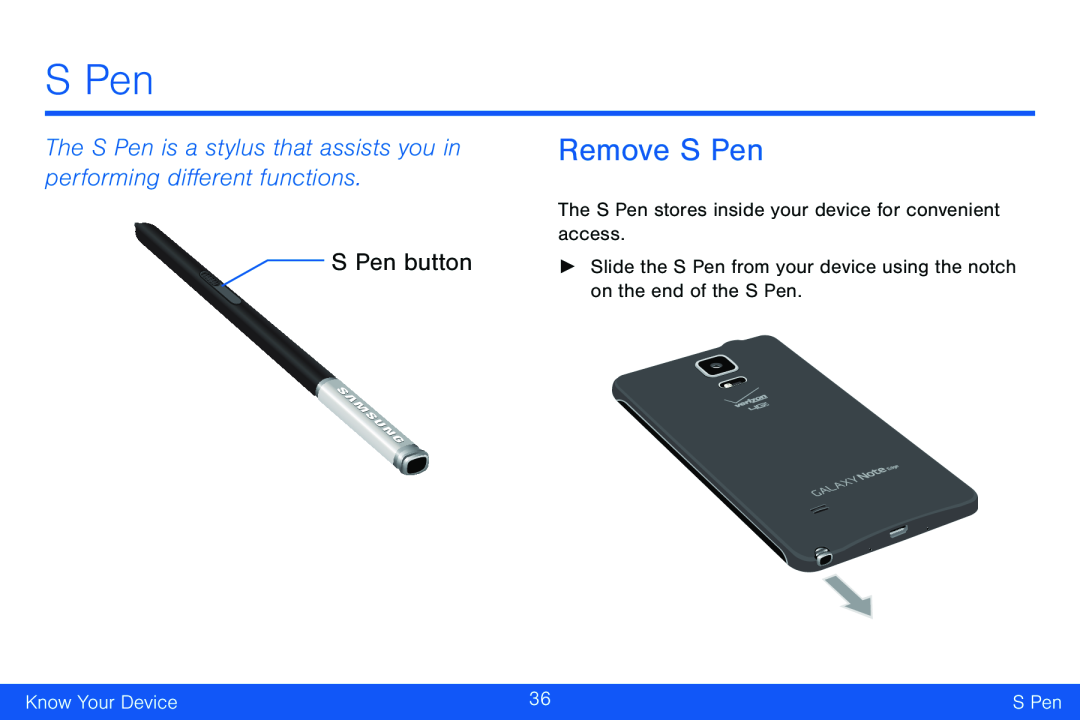 Remove S Pen Galaxy Note Edge Verizon