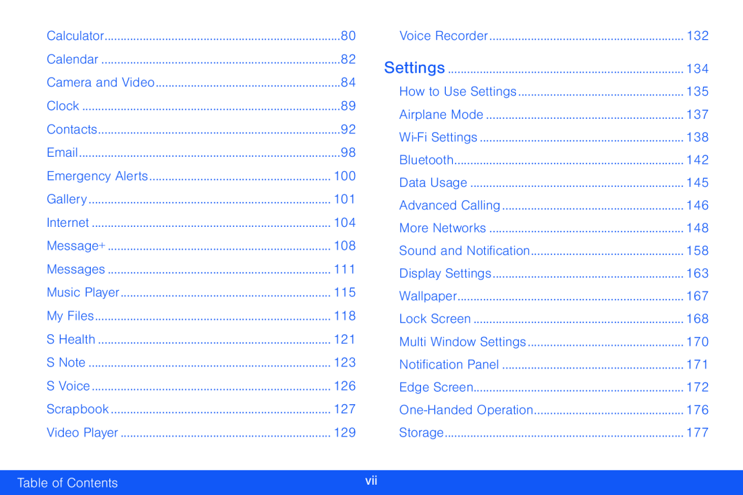 Table of Contents Galaxy Note Edge Verizon