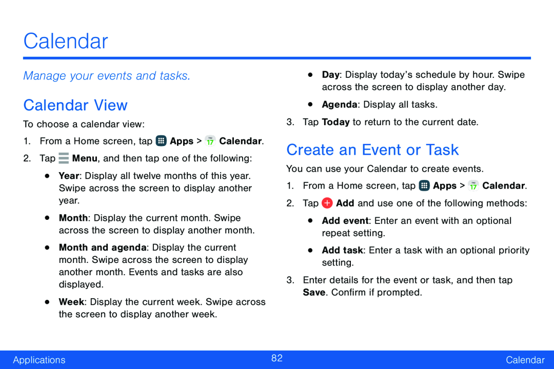 Create an Event or Task Galaxy Note Edge Verizon