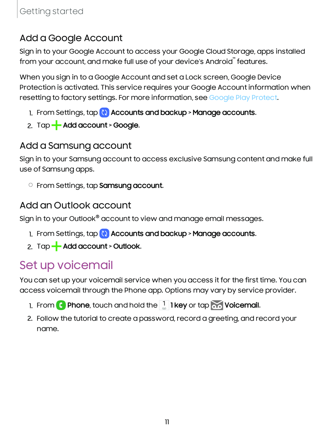 Add an Outlook account Galaxy A54 5G Verizon