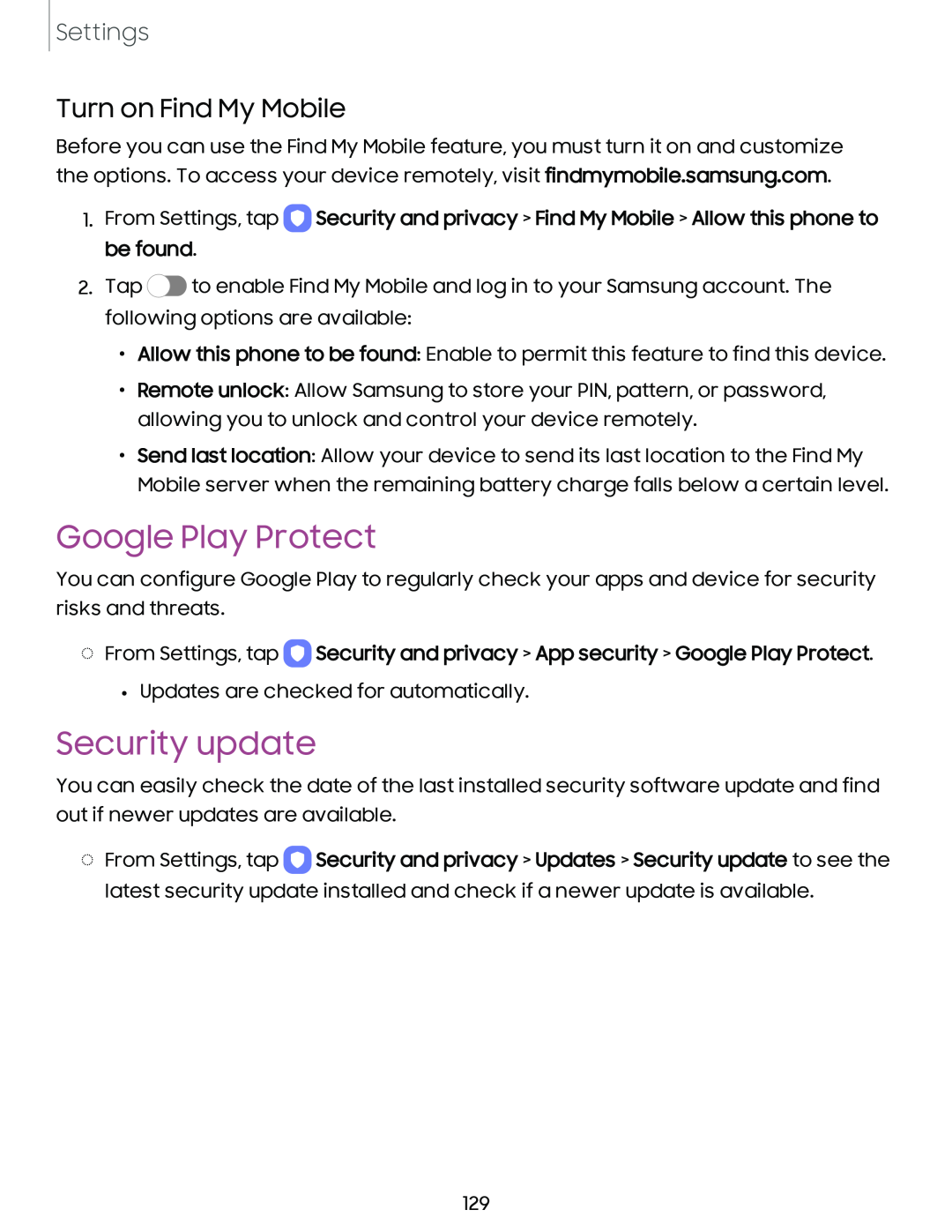 Security update Galaxy A54 5G Verizon