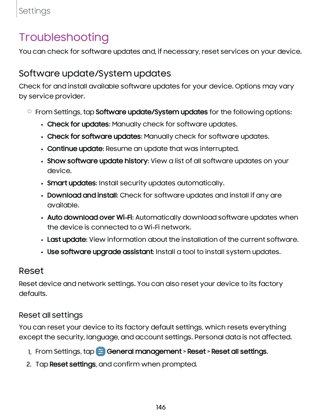 Software update/System updates Galaxy A54 5G Verizon