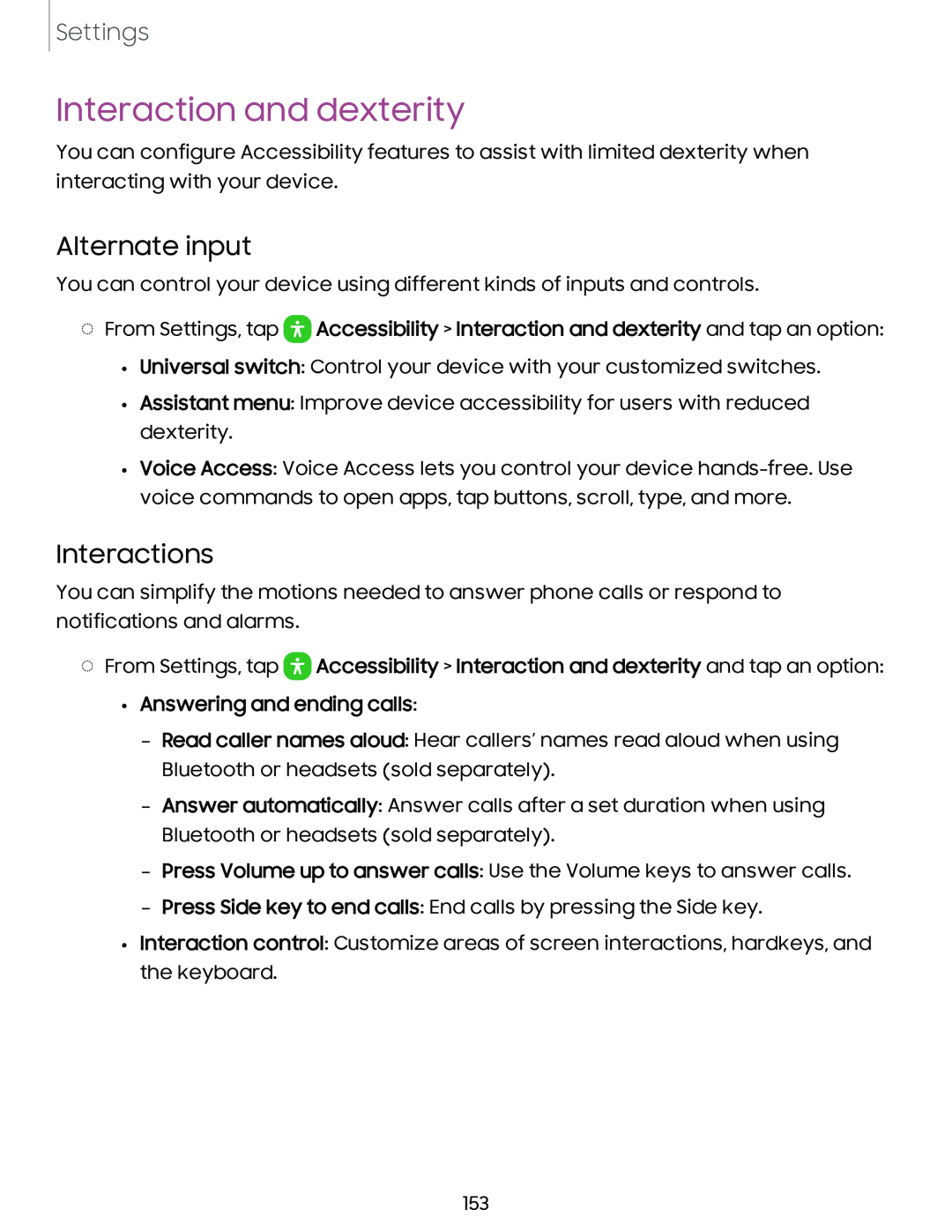 Interaction and dexterity Galaxy A54 5G Verizon