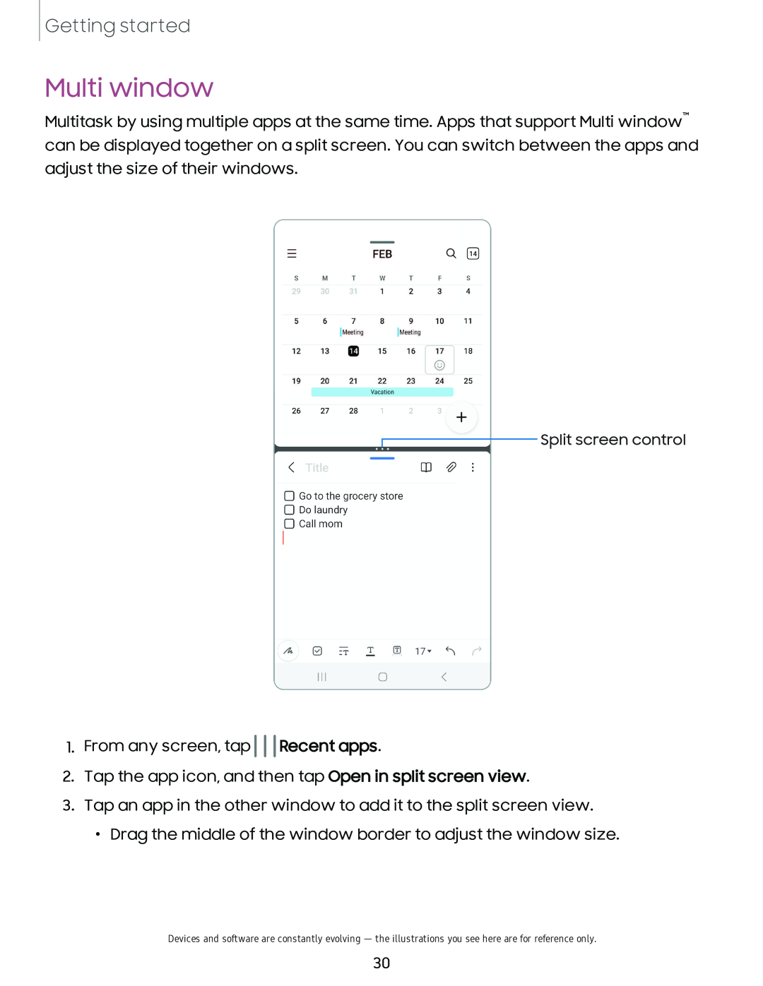 Multi window Galaxy A54 5G Verizon