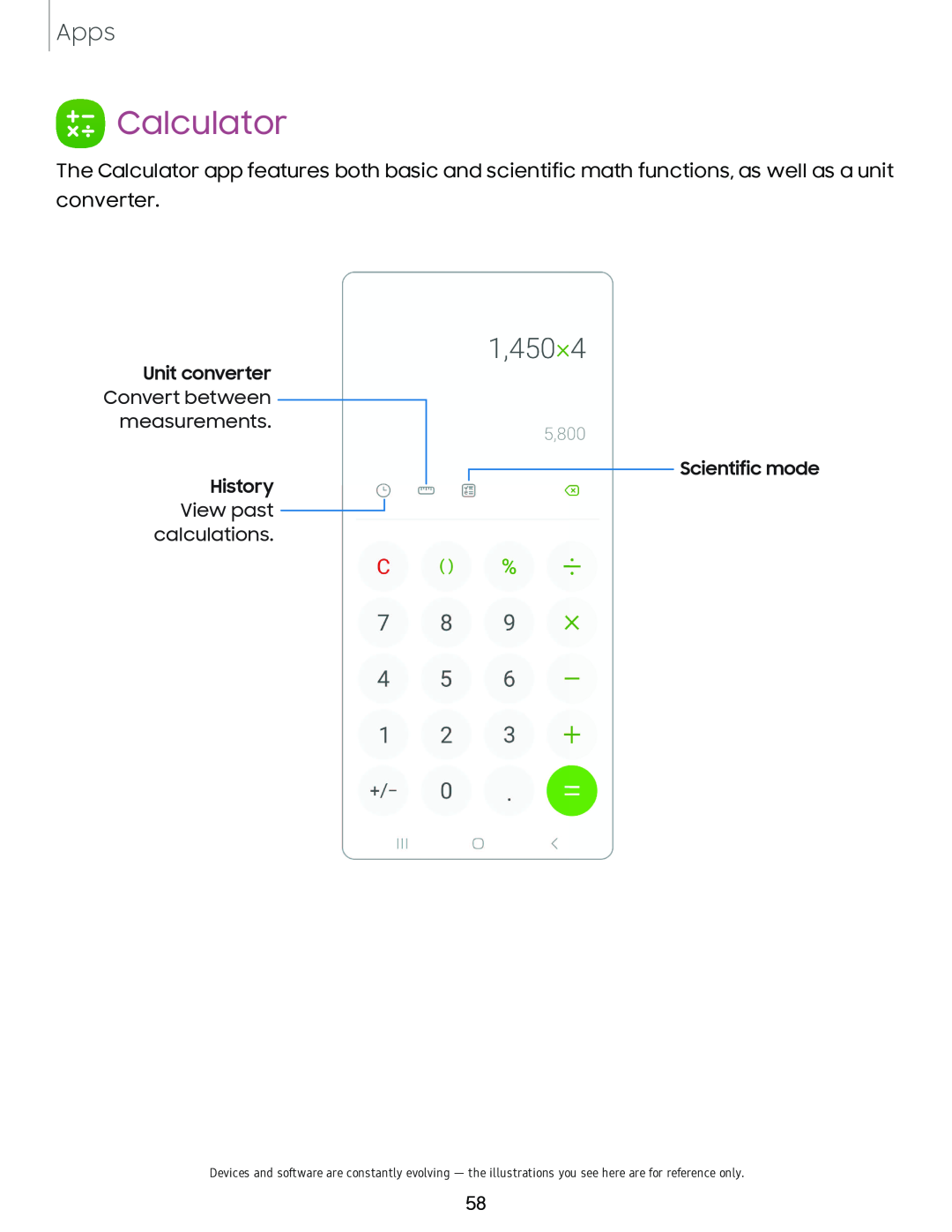 Calculator Galaxy A54 5G Verizon