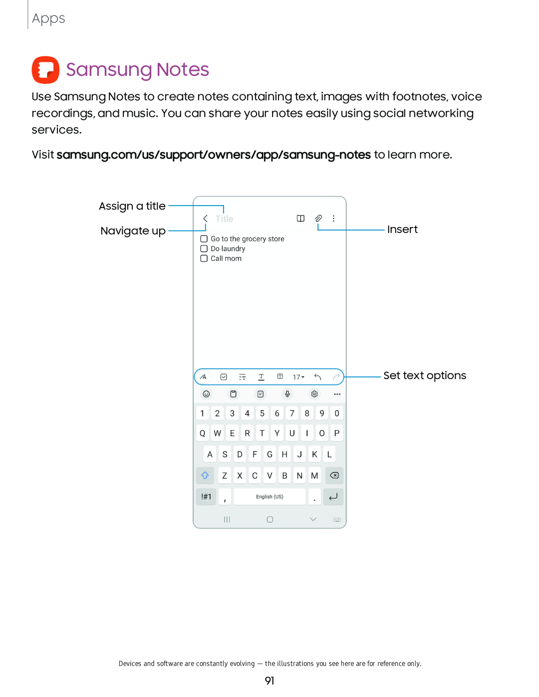 Samsung Notes Galaxy A54 5G Verizon