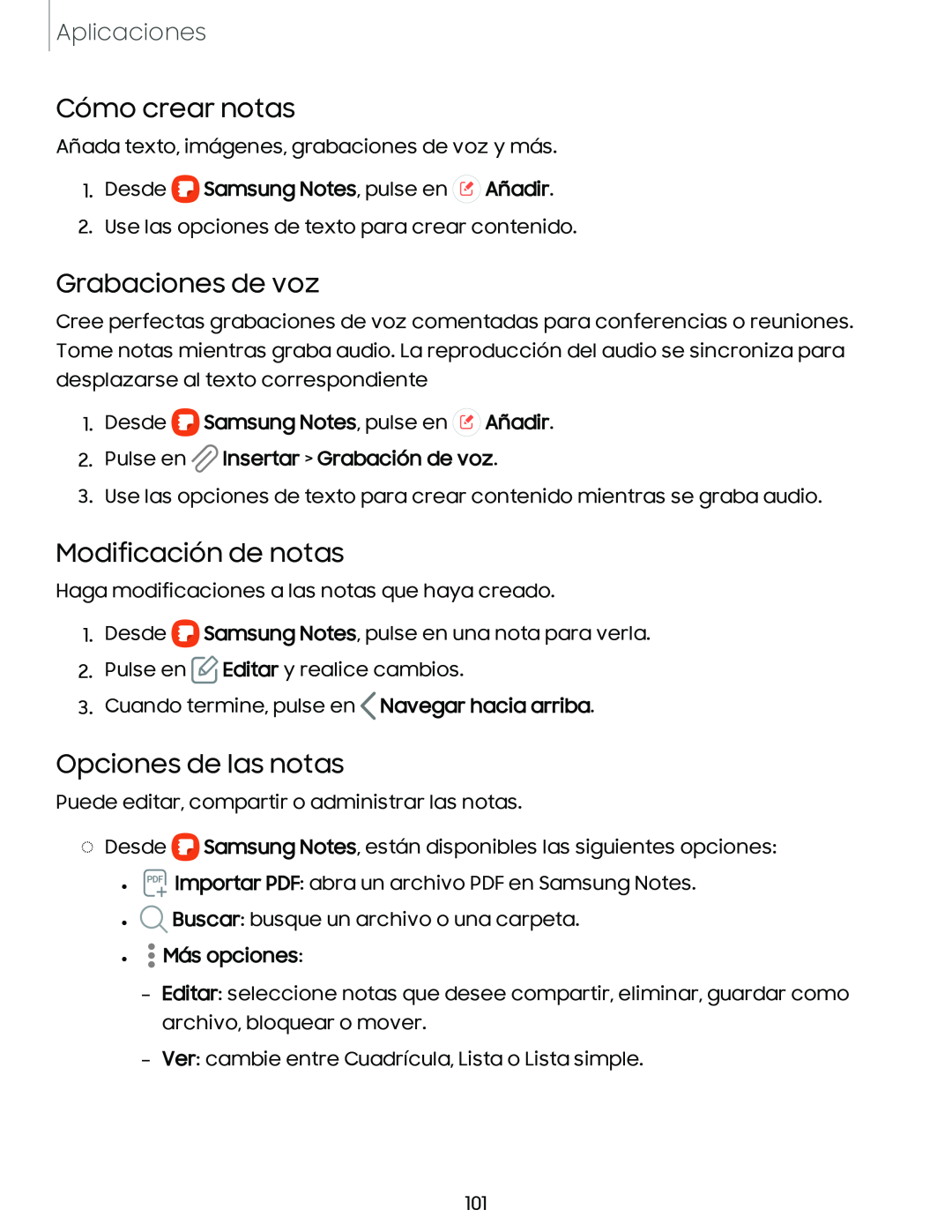 Modificación de notas Galaxy A54 5G Verizon