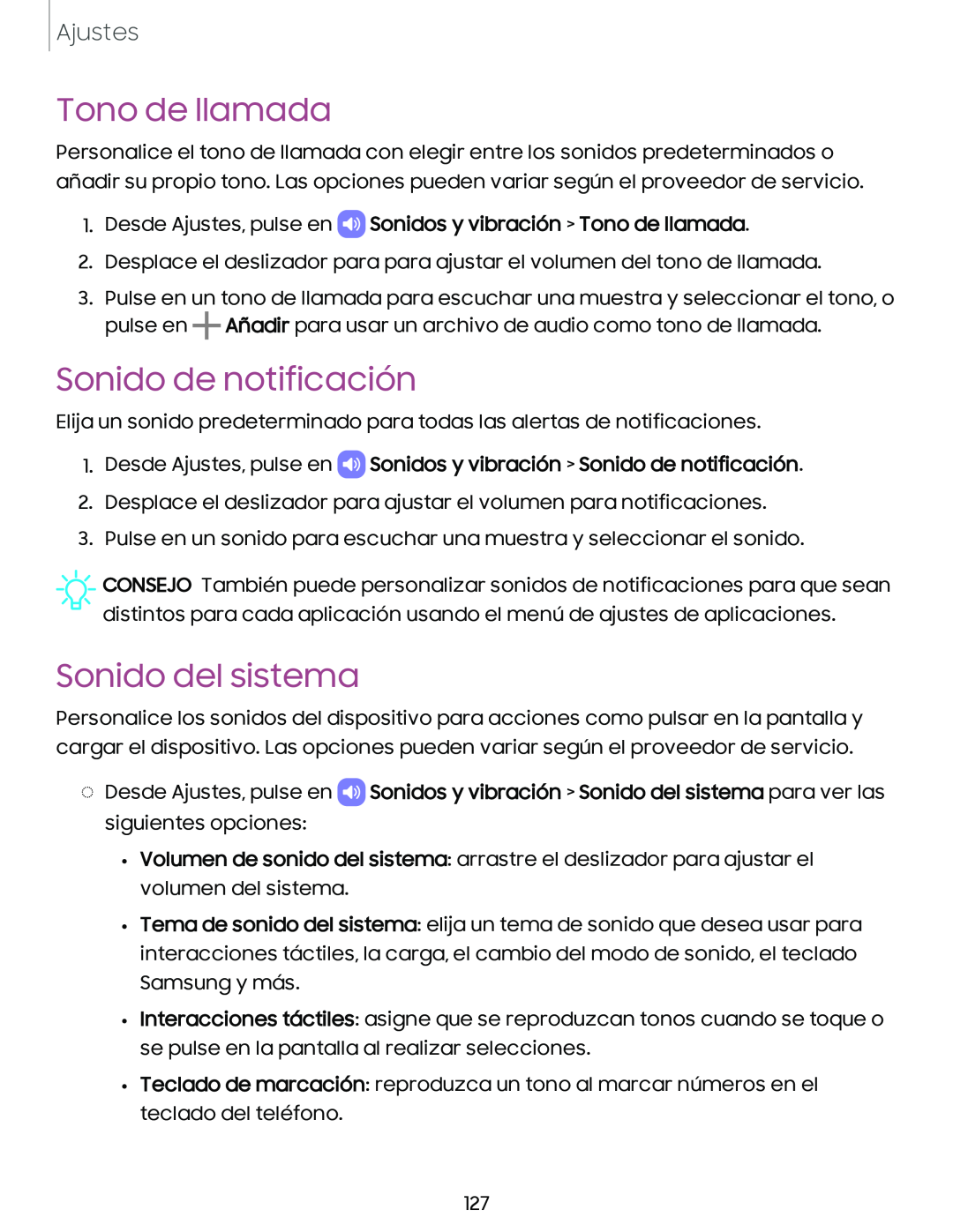 Sonido de notificación Galaxy A54 5G Verizon