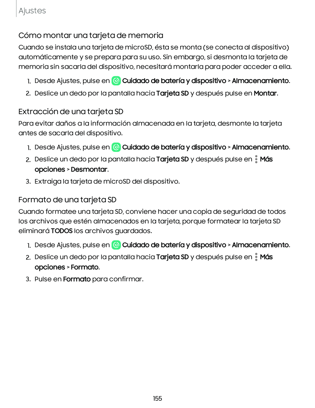 Cómo montar una tarjeta de memoria Extracción de una tarjeta SD