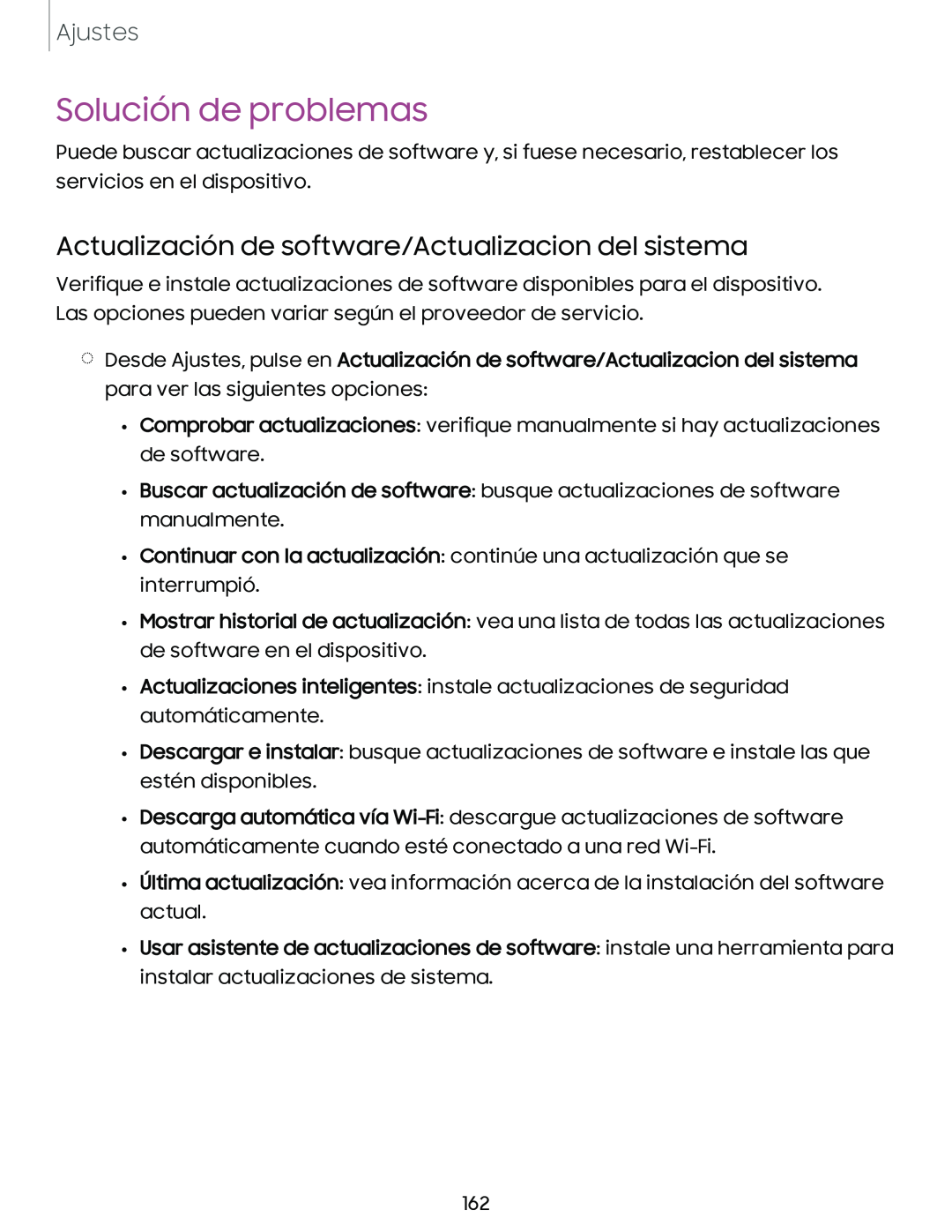 Actualización de software/Actualizacion del sistema Galaxy A54 5G Verizon