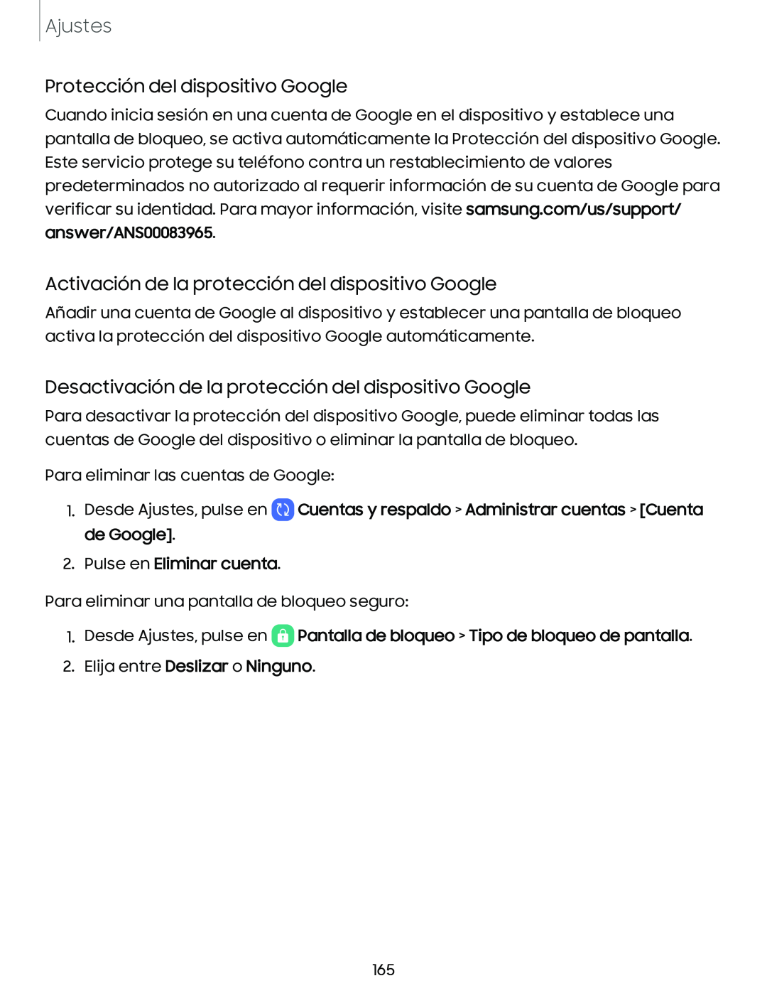 Activación de la protección del dispositivo Google Galaxy A54 5G Verizon