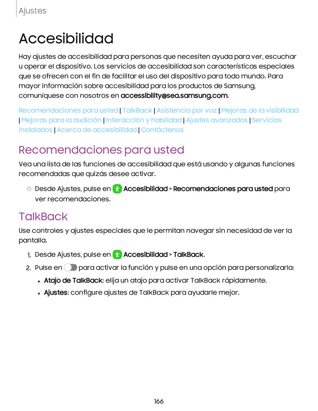 Accesibilidad Galaxy A54 5G Verizon