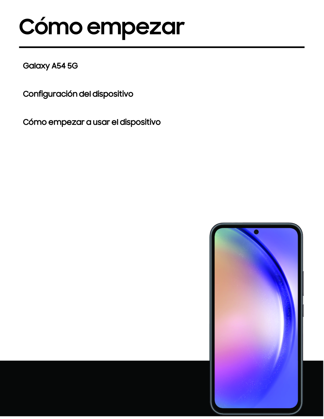 Cómo empezar Galaxy A54 5G Verizon