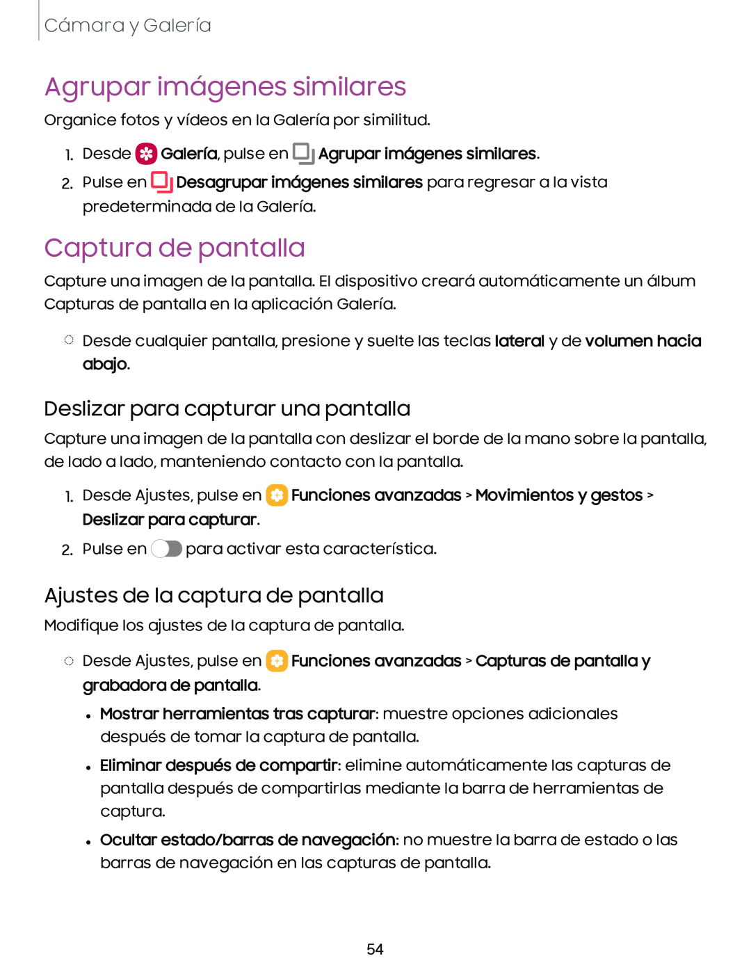 Agrupar imágenes similares Galaxy A54 5G Verizon