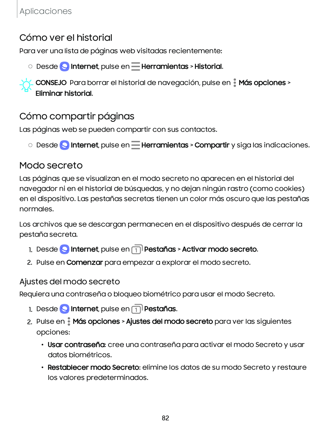 Cómo ver el historial Galaxy A54 5G Verizon