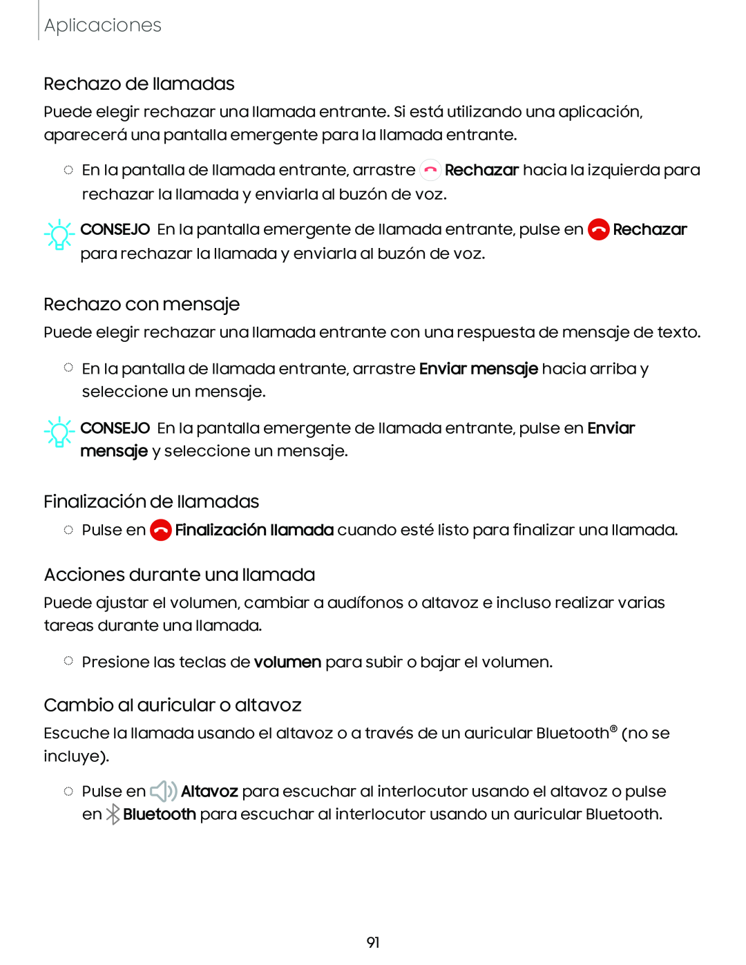 Acciones durante una llamada Galaxy A54 5G Verizon