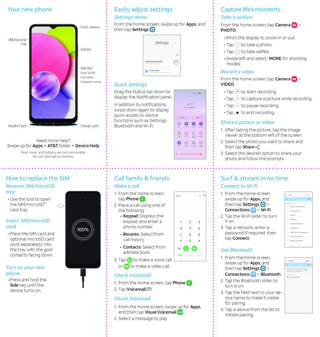 Use Bluetooth Galaxy A03s AT&T