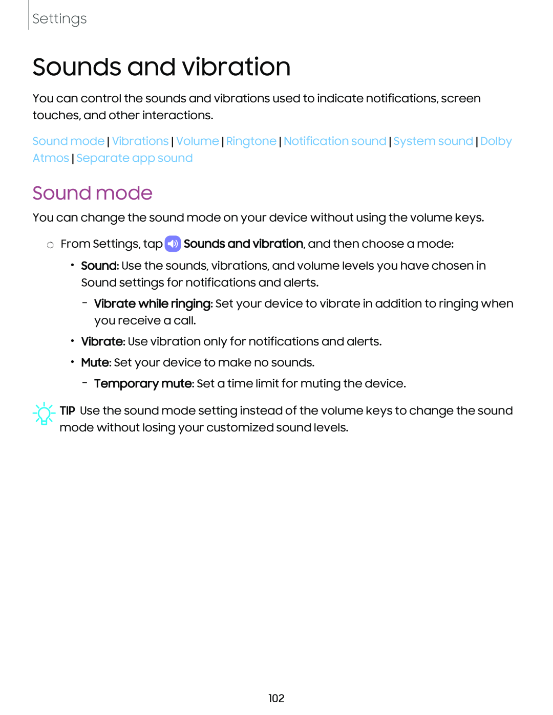 Sound mode Galaxy A03s Tracfone