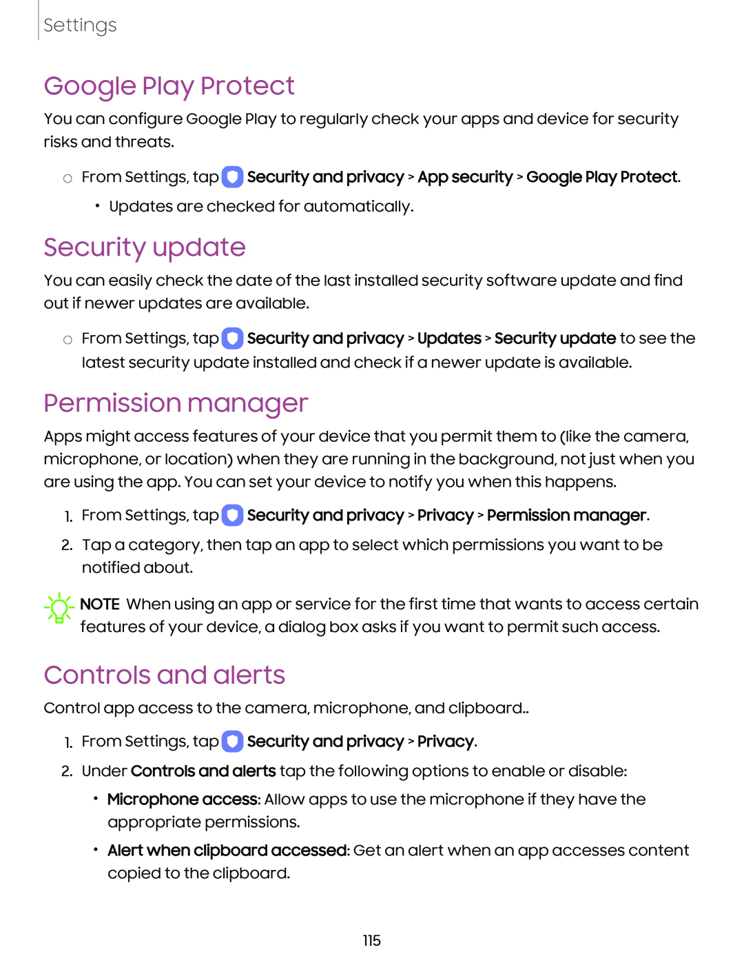 Controls and alerts Galaxy A03s Tracfone