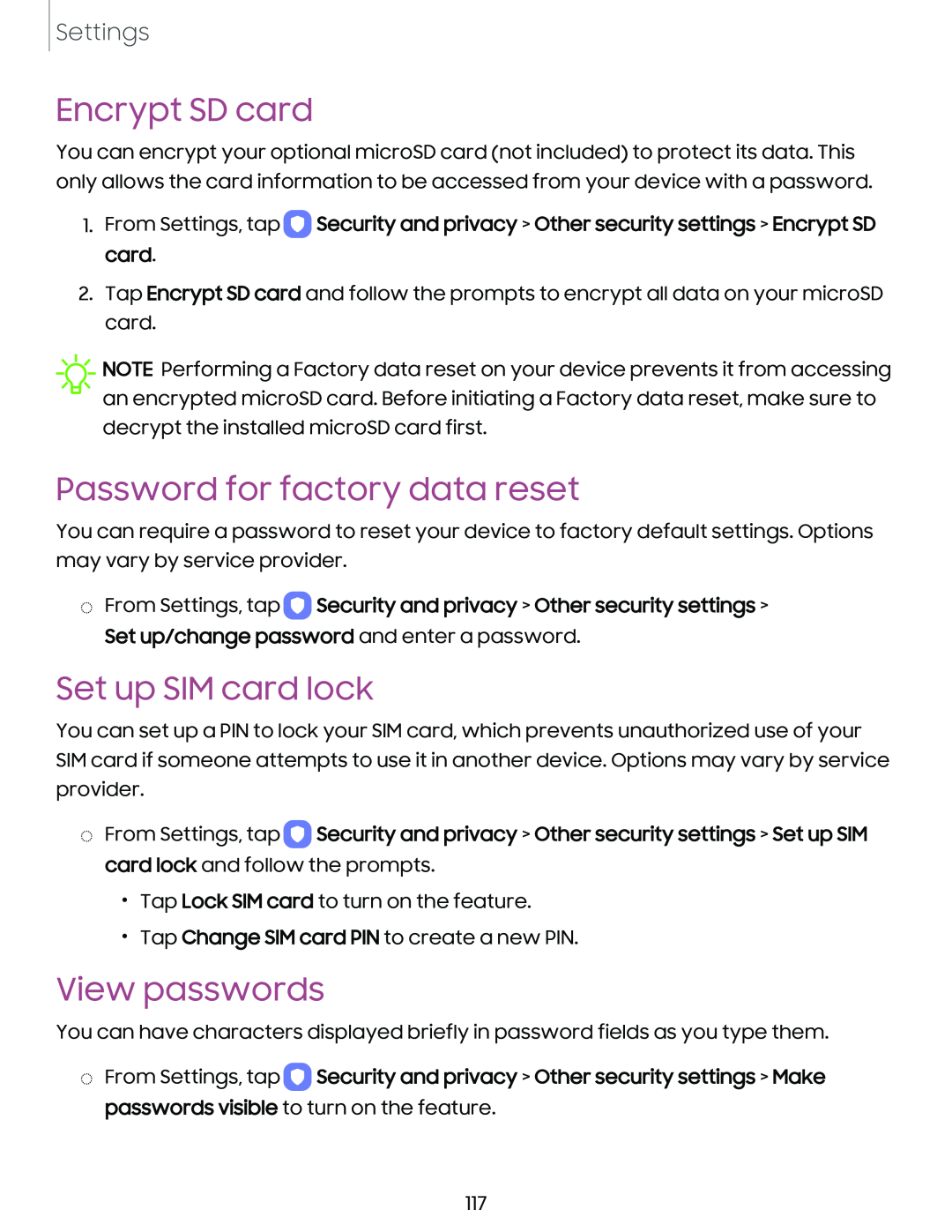 View passwords Galaxy A03s Tracfone