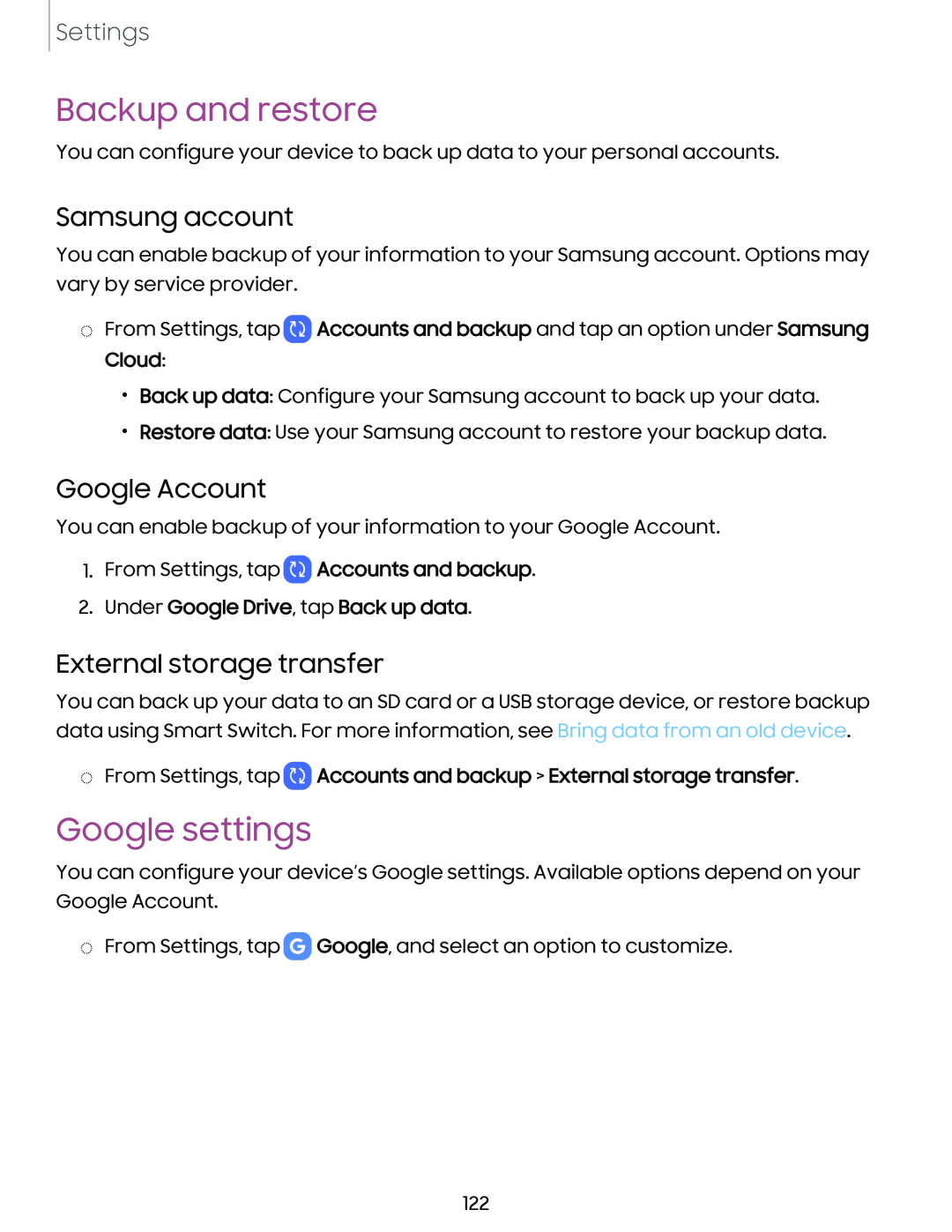 Google settings Galaxy A03s Tracfone