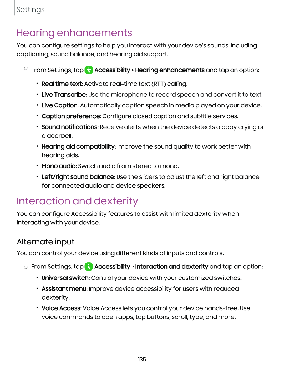 Hearing enhancements Galaxy A03s Tracfone