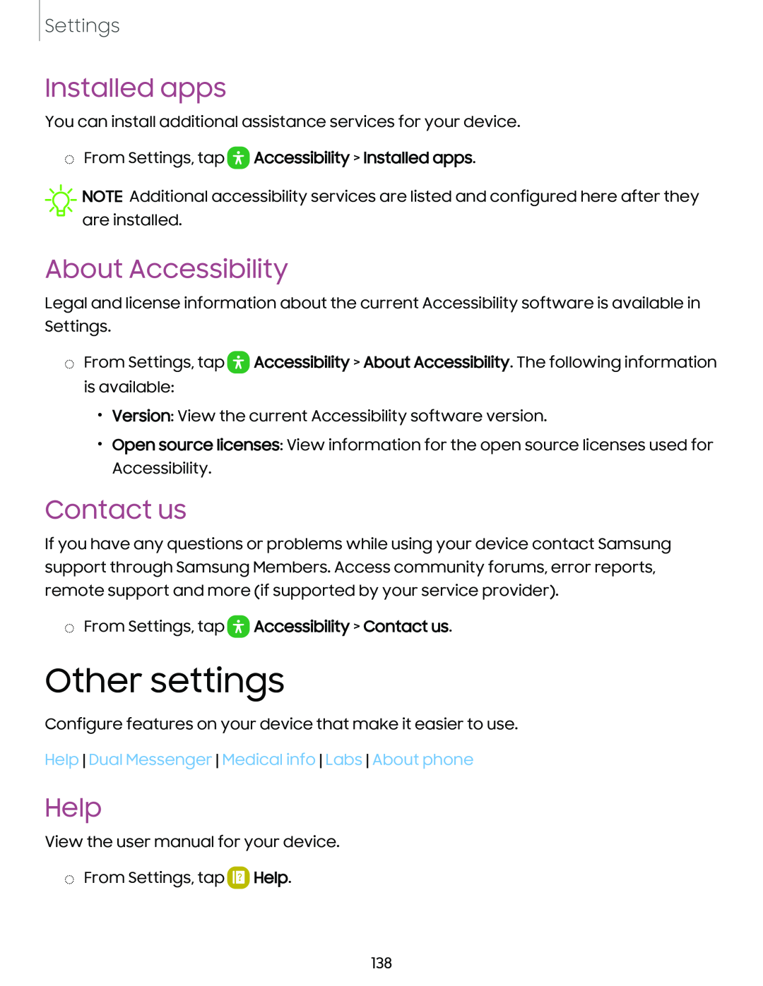 About Accessibility Galaxy A03s Tracfone