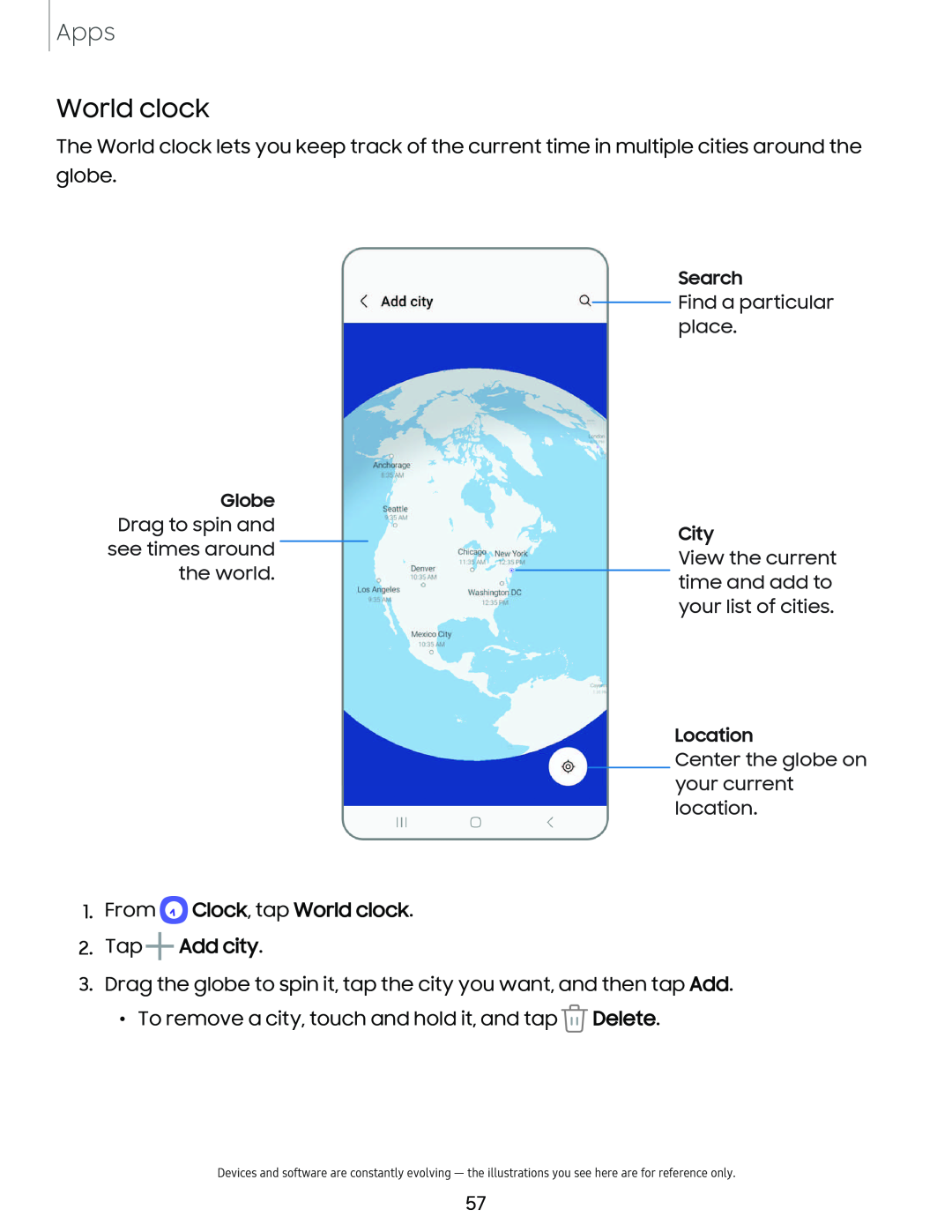 World clock Galaxy A03s Tracfone