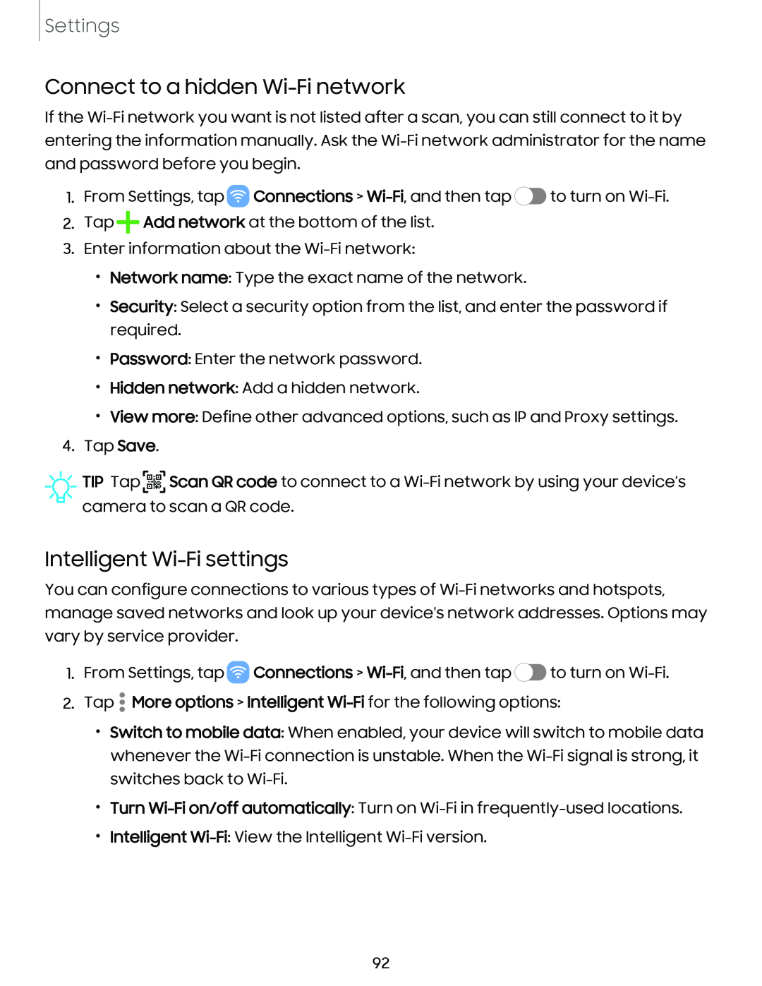 Connect to a hidden Wi-Finetwork Galaxy A03s Tracfone