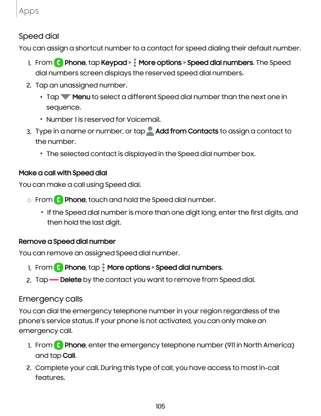 Emergency calls Galaxy S23 Ultra Verizon