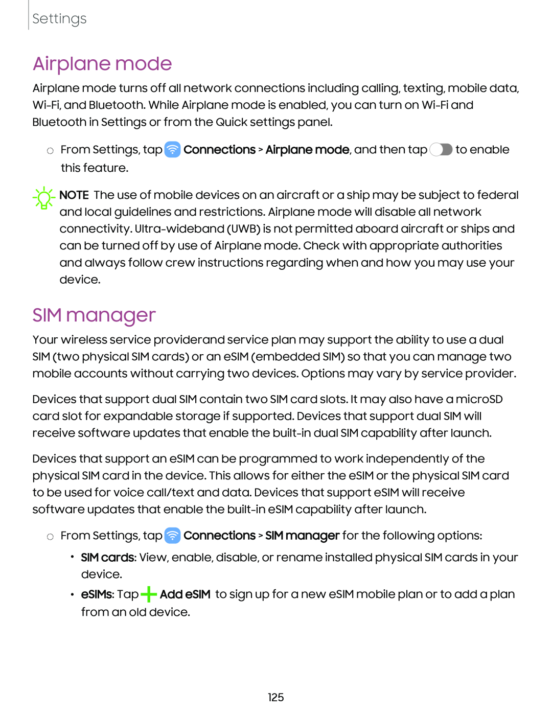 Airplane mode SIM manager