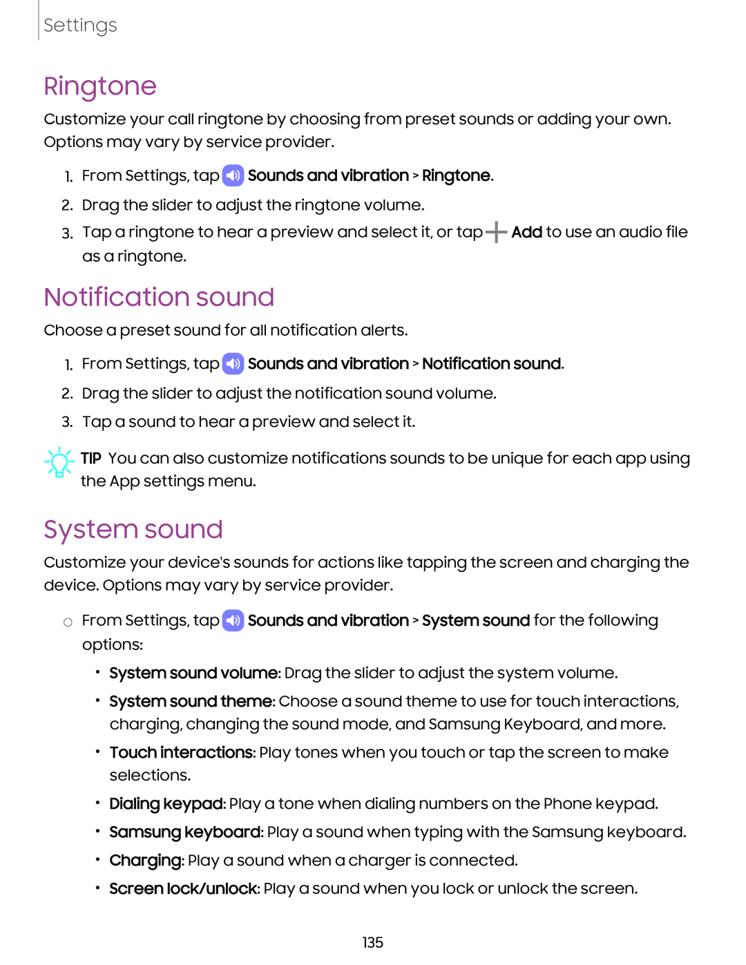 Notification sound Galaxy S23 Ultra Verizon