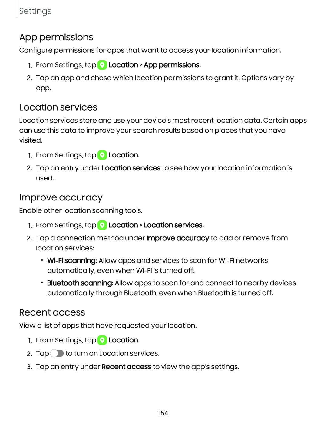 Location services Galaxy S23 Ultra Verizon