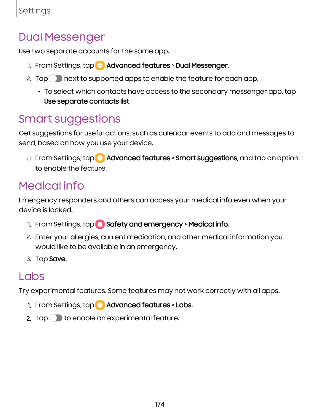 Medical info Galaxy S23+ Verizon