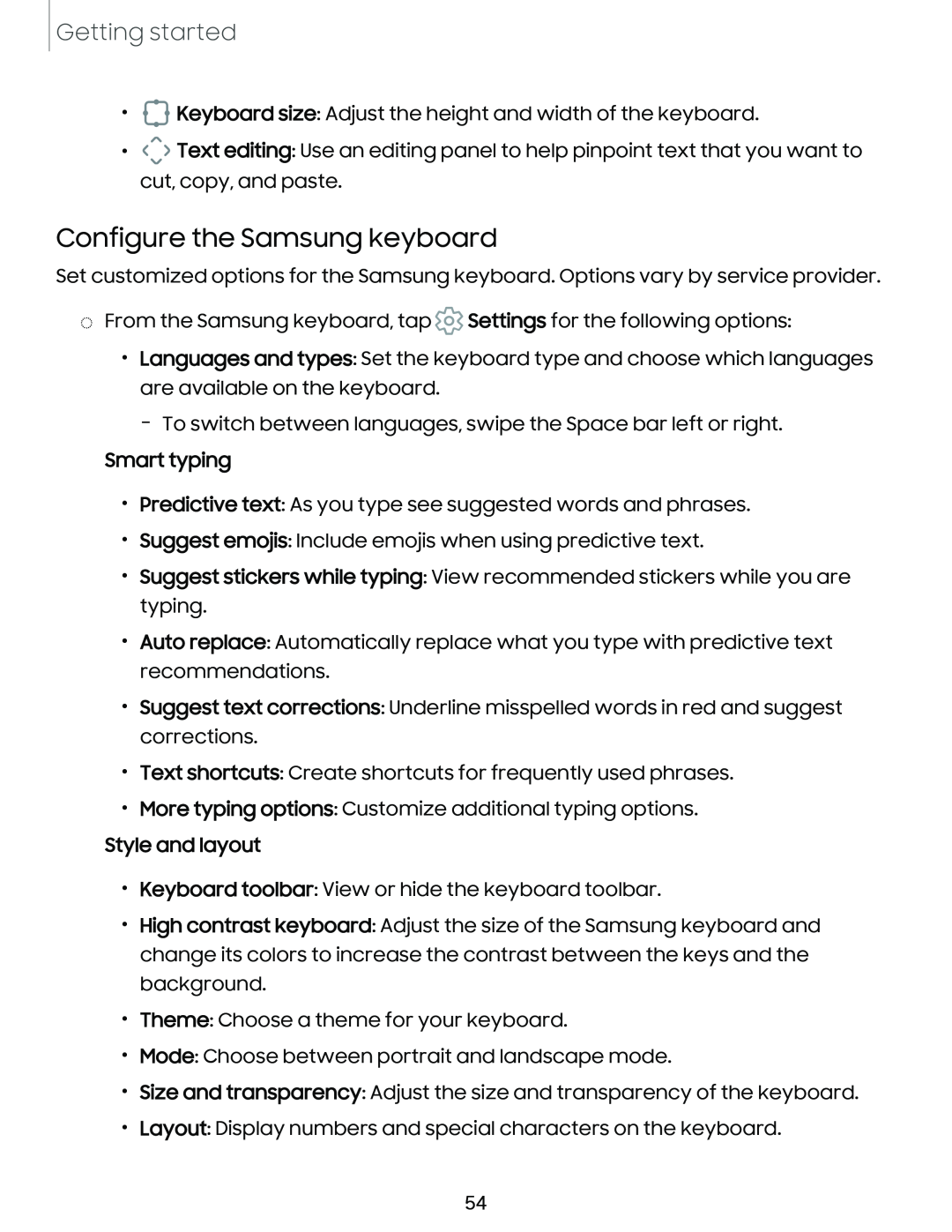 Configure the Samsung keyboard Galaxy S23+ Verizon